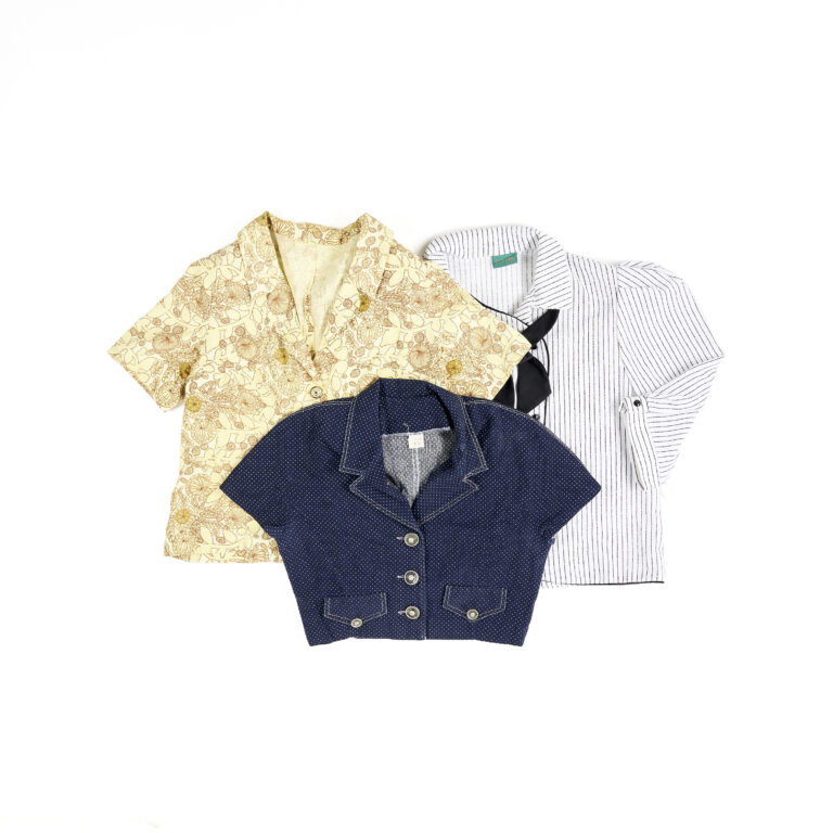 Women's short sleeve cotton 70s/80s/90s shirts /blouses (silk , printed, striped, checkered)