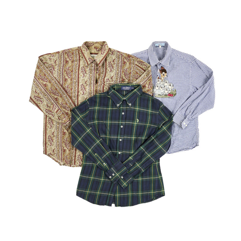 Women's Long Sleeve Cotton 70s 80s 90s Shirts Blouses (Silk, Printed, Striped, Checkered)